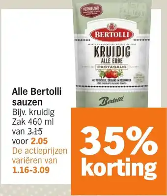 Albert Heijn Alle Bertolli sauzen aanbieding