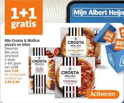 Albert Heijn Alle Crosta & Mollica pizza's en bites aanbieding
