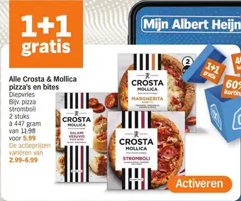 Albert Heijn Alle Crosta & Mollica pizza's en bites aanbieding
