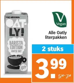 Albert Heijn Alle Oatly literpakken aanbieding