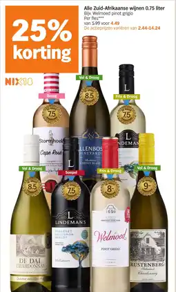 Albert Heijn Alle Zuid-Afrikaanse wijnen aanbieding