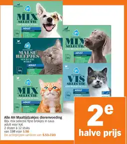 Albert Heijn Alle AH Maaltijdzakjes dierenvoeding aanbieding