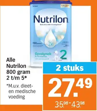 Albert Heijn Alle Nutrilon aanbieding
