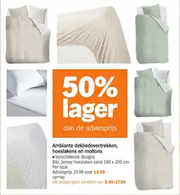 Albert Heijn Ambiante dekbedovertrekken, hoeslakens en moltons aanbieding