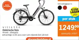 Albert Heijn Villette Elektrische fiets Amant zilvergrijs aanbieding