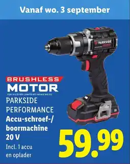 Lidl PARKSIDE PERFORMANCE Accu-schroef/ boormachine 20 V aanbieding