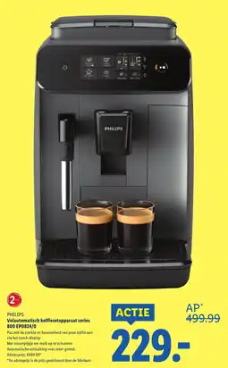 Lidl Philips Volautomatisch koffiezetapparaat series 800 EP0824/0 aanbieding