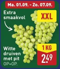 ALDI Witte druiven met pit aanbieding