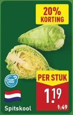 ALDI Spitskool aanbieding