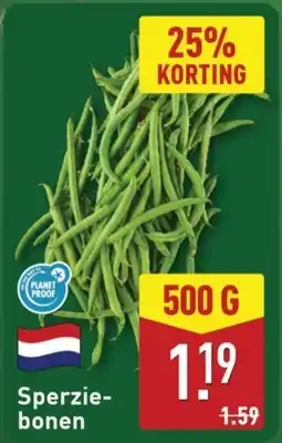 ALDI Sperziebonen aanbieding