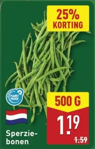 ALDI Sperziebonen aanbieding