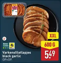 ALDI Varkensfiletlapjes black garlic aanbieding