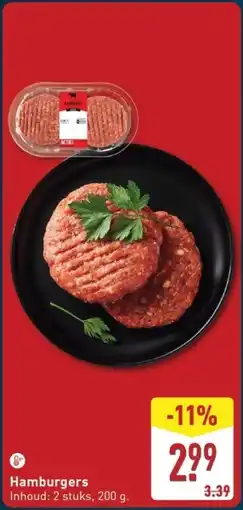 ALDI Hamburgers aanbieding