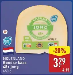 ALDI Molenland Goudse kaas 48+ jong aanbieding