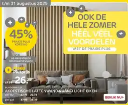 Praxis AKOESTISCHE LATTENWAND QUANTI LICHT EIKEN aanbieding