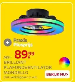 Praxis BRILLIANT PLAFONDVENTILATOR MONDELLO aanbieding