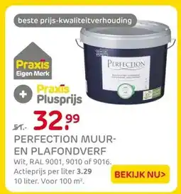 Praxis PERFECTION MUUR- EN PLAFONDVERF aanbieding