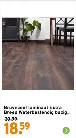 GAMMA Bruynzeel laminaat Extra Breed Waterbestendig bazig bruin aanbieding
