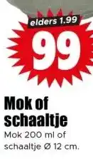 Dirk Mok of schaaltje aanbieding