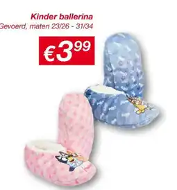Kik KInder ballerina aanbieding