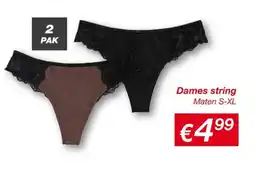 Kik Dames string aanbieding