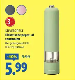 Lidl SILVERCREST Elektrische peper of zoutmolen aanbieding