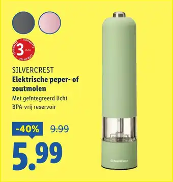 Lidl SILVERCREST Elektrische peper of zoutmolen aanbieding