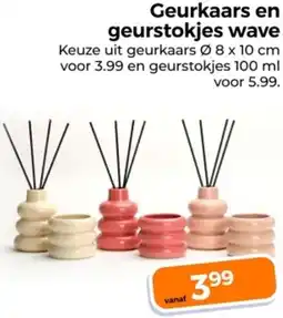 Trekpleister Geurkaars en geurstokjes wave aanbieding