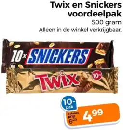 Trekpleister Twix en Snickers voordeelpak aanbieding