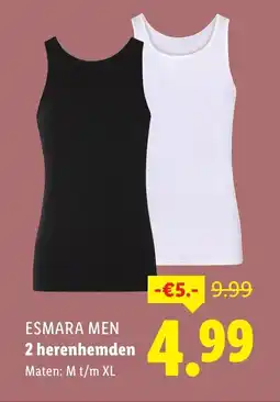 Lidl ESMARA MEN 2 herenhemden aanbieding