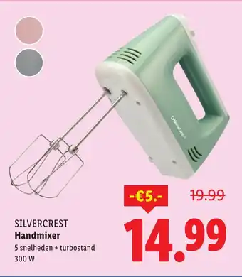 Lidl SILVERCREST Handmixer 5 snelheden + turbostand 300 W aanbieding