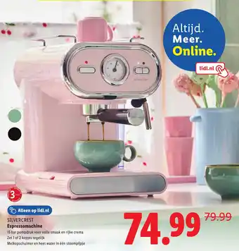 Lidl SILVERCREST Espressomachine aanbieding