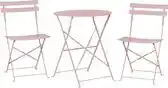 Praxis Beliani Bistroset Fiori Roze 60x60x80 Cm aanbieding