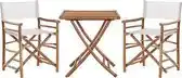 Praxis Beliani Bistroset Molise Lichte Houtkleur, Wit 70x70x73 Cm aanbieding