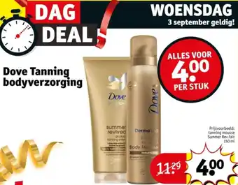 Kruidvat Dove Tanning bodyverzorging aanbieding