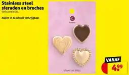 Kruidvat Stainless steel sieraden en broches aanbieding