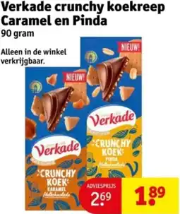 Kruidvat Verkade crunchy koekreep Caramel en Pinda aanbieding