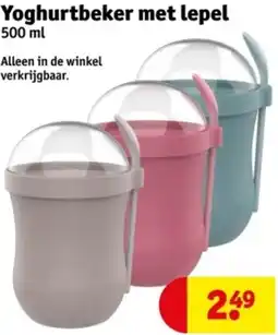 Kruidvat Yoghurtbeker met lepel aanbieding