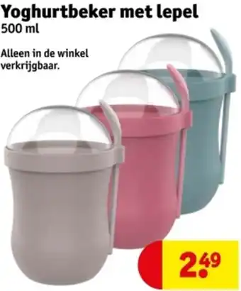 Kruidvat Yoghurtbeker met lepel aanbieding