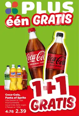 PLUS Coca-Cola, Fanta of Sprite aanbieding
