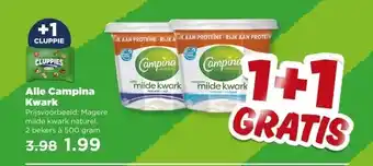 PLUS Alle Campina Kwark aanbieding