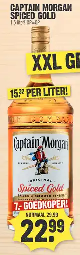 Super Dirck 3 CAPTAIN MORGAN SPICED GOLD aanbieding