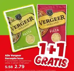 PLUS Alle Vergeer Geraspte kaas aanbieding