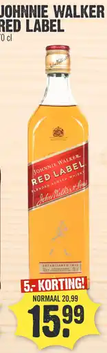 Super Dirck 3 JOHNNIE WALKER RED LABEL aanbieding