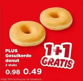 PLUS PLUS Gesuikerde donut aanbieding