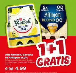 PLUS Alle Grolsch, Bavaria of Affligem 0.0% aanbieding
