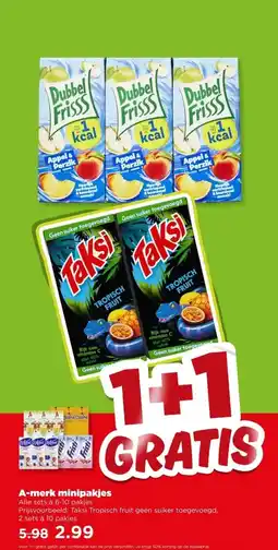 PLUS A-merk minipakjes aanbieding