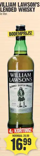 Super Dirck 3 WILLIAM LAWSON'S BLENDED WHISKY aanbieding
