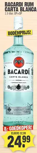 Super Dirck 3 BACARDI RUM CARTA BLANCA aanbieding