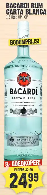 Super Dirck 3 BACARDI RUM CARTA BLANCA aanbieding